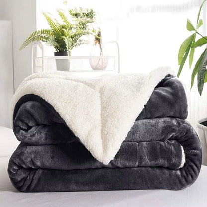 Sherpa Fleece Blanket Reversible Soft Fluffy Warm Large Sofa Bed Throw Blankets