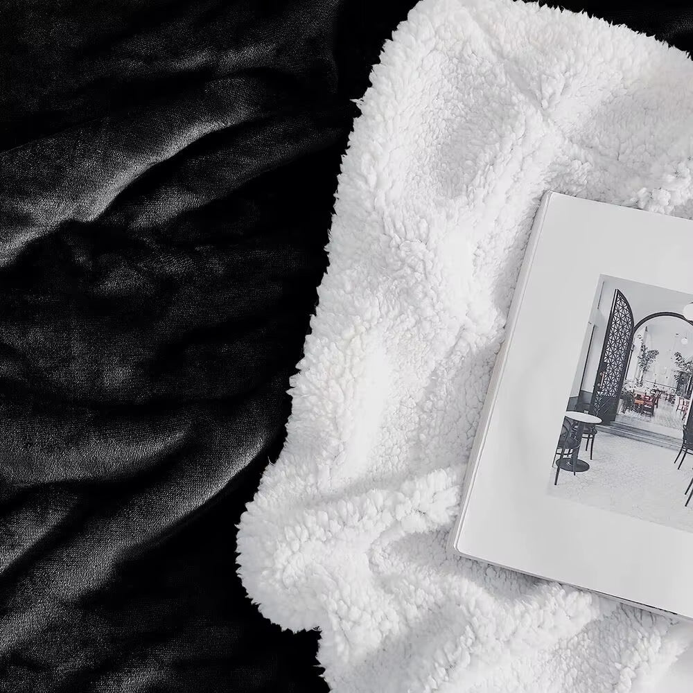 Sherpa Fleece Blanket Reversible Soft Fluffy Warm Large Sofa Bed Throw Blankets