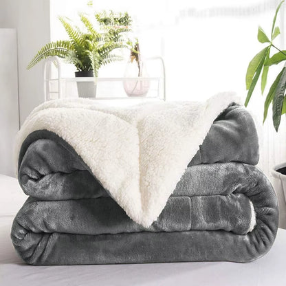 Sherpa Fleece Blanket Reversible Soft Fluffy Warm Large Sofa Bed Throw Blankets